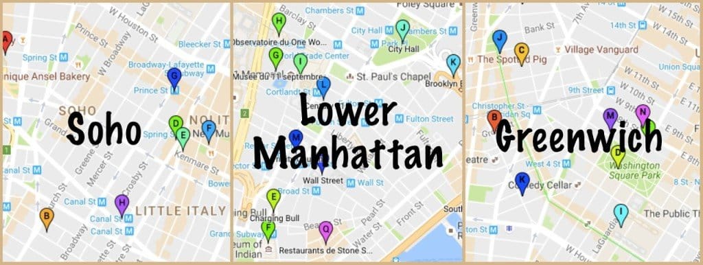 Cartes et plans détaillés des différents quartiers de New York